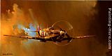 Clark Canvas Paintings - Spitfire by Barrie Clark